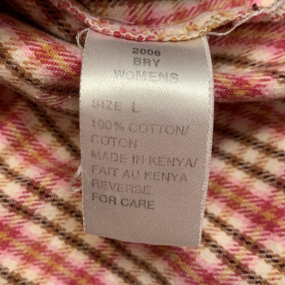 Woolrich cotton flannel plaid button front shirt L - Picture 7 of 7